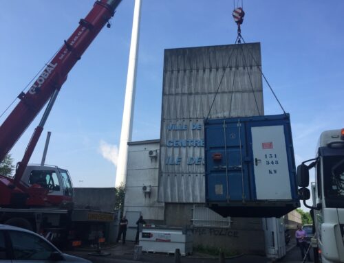 Mise en place de chaudière provisoire au siège de TF1 à Boulogne